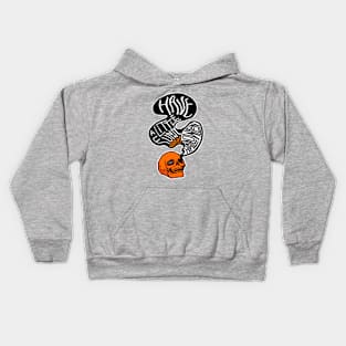 skull funny halloween Kids Hoodie